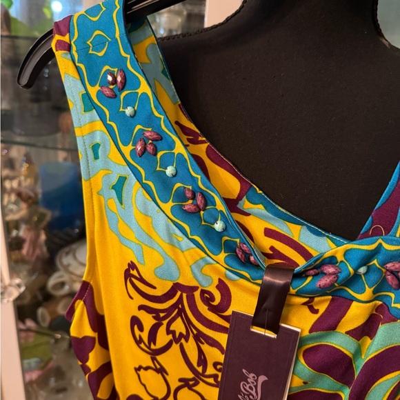 Hail Bob size small sleeveless dress V-neck new tags - Picture 2 of 5